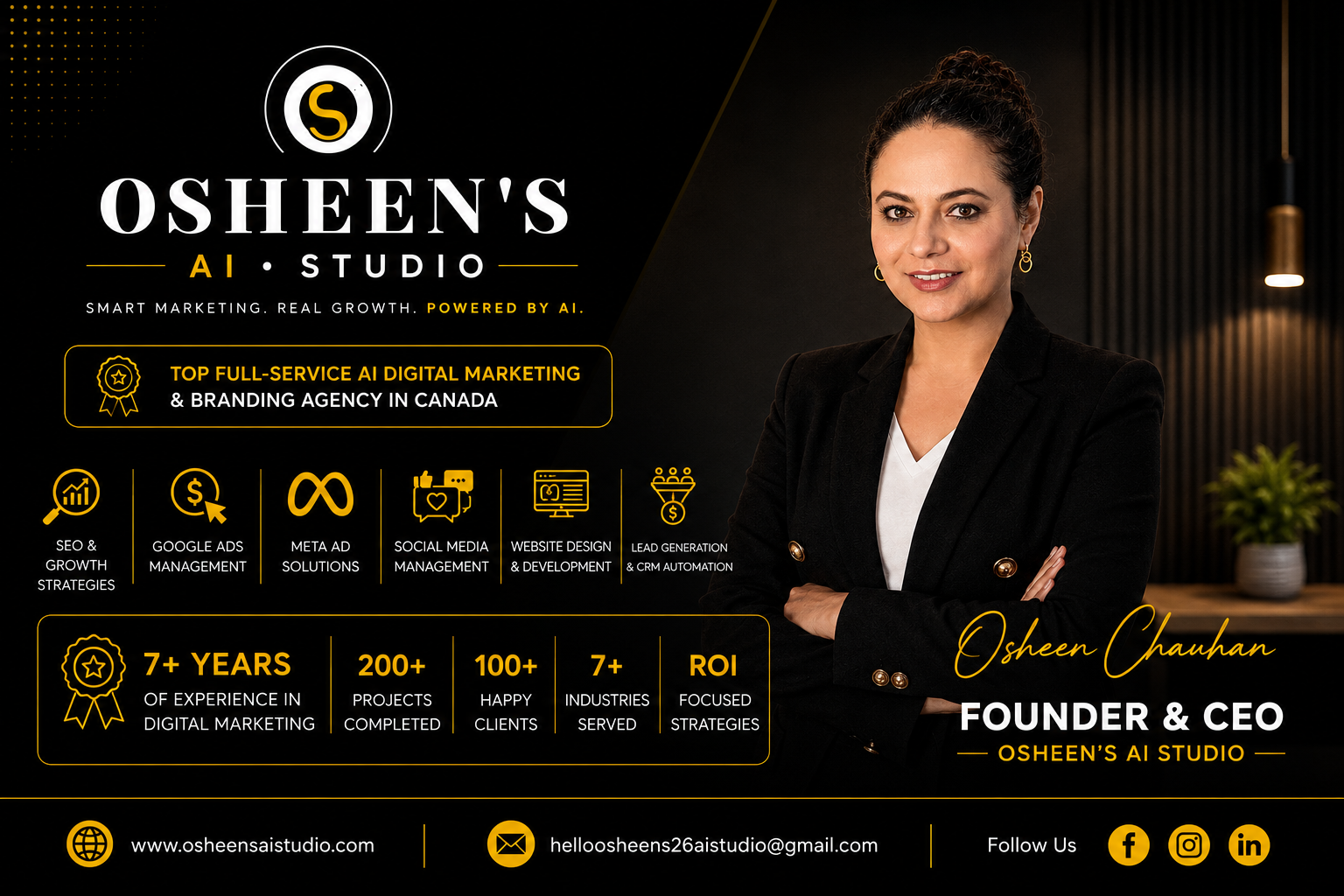founder and ceo of osheen's ai studio Osheen Chauhan