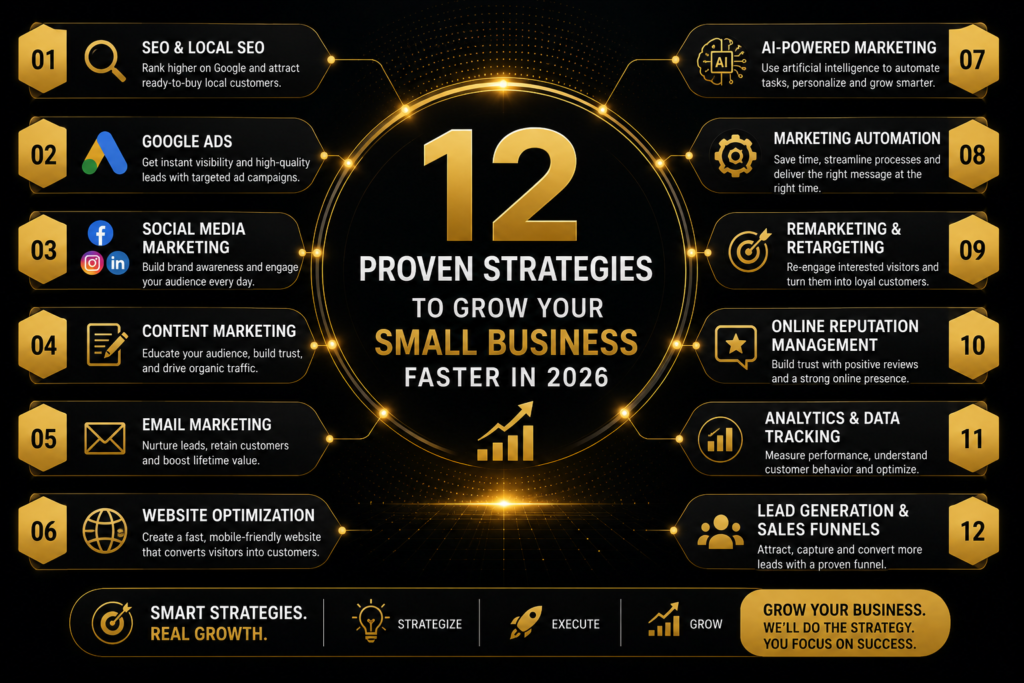 The Complete Digital Marketing Strategy for Small Businesses in 2026: 12 Proven Ways to Grow Faster (osheen's ai studio blog )